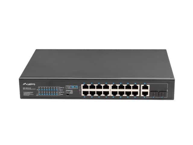 LANBERG SWITCH RACK 19" 16X 100MB POE+ 2X COMBO GIGABIT 150W