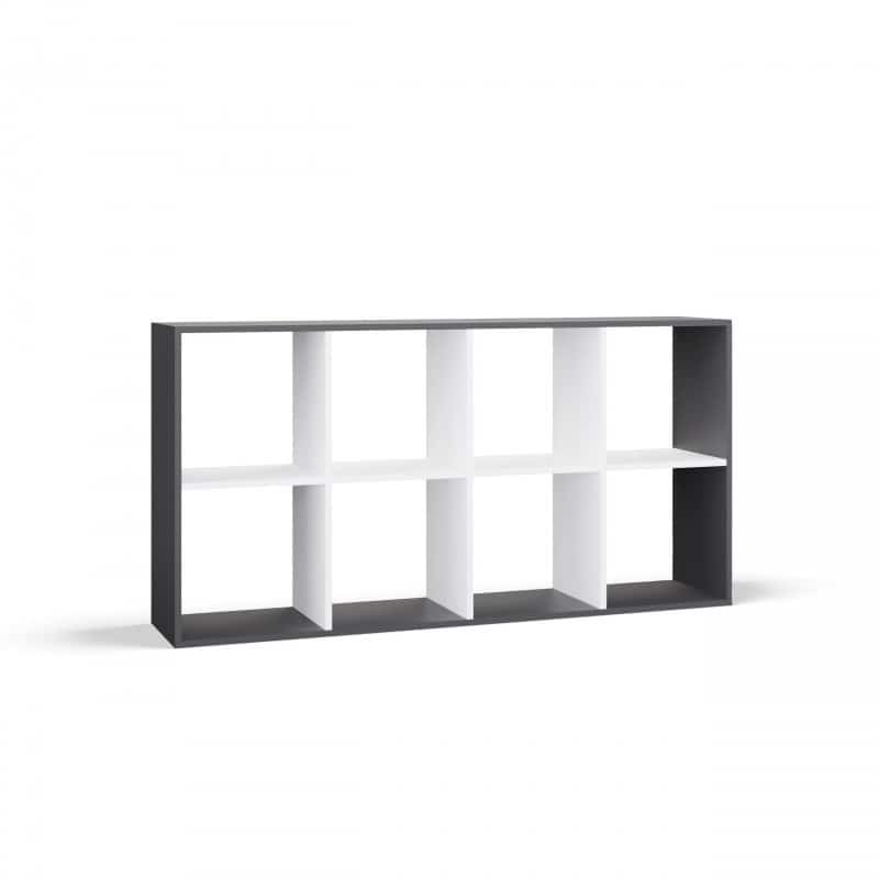 REGAŁ MALAX 2X4 ANTRACYT/BIEL