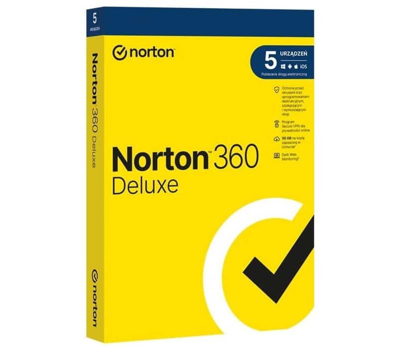 Norton 360 Deluxe - Oprogramowanie Antywirusowe dla 5 Urządzeń, 36 Miesięcy
