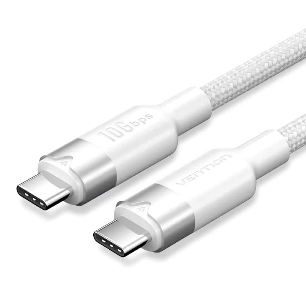 Kabel USB-C do USB-C Vention 5A 10Gbps 1m biały