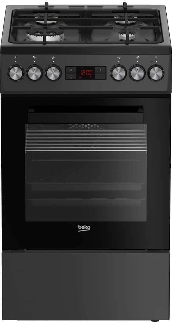 Kuchnia BEKO FSM51330DAOT - czarna, z szufladami i zegarem
