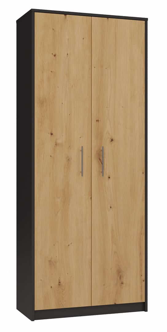 REGAŁ ZAMKNIĘTY OLIV 2D ANTRACYT/ARTISAN KOMPLET