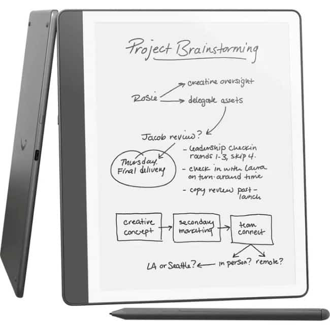 Czytnik Ebook New Kindle Scribe - 2024 release 10.2” glare-free 16GB Wi-Fi (Without Lockscreen Ads) with Premium Pen Tungsten + ładowarka 20W USB-C/USB-A EZC105W