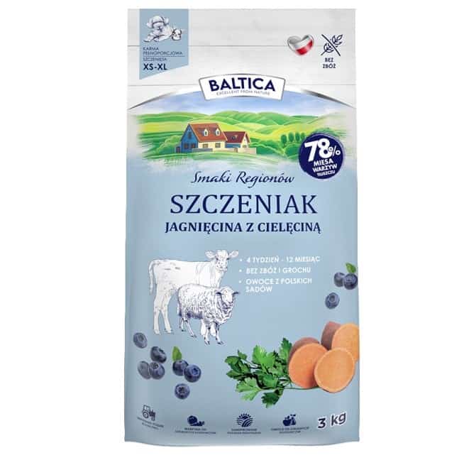 BALTICA SMAKI REGIONÓW Szczeniak Jagnięcina z cielęciną 3kg