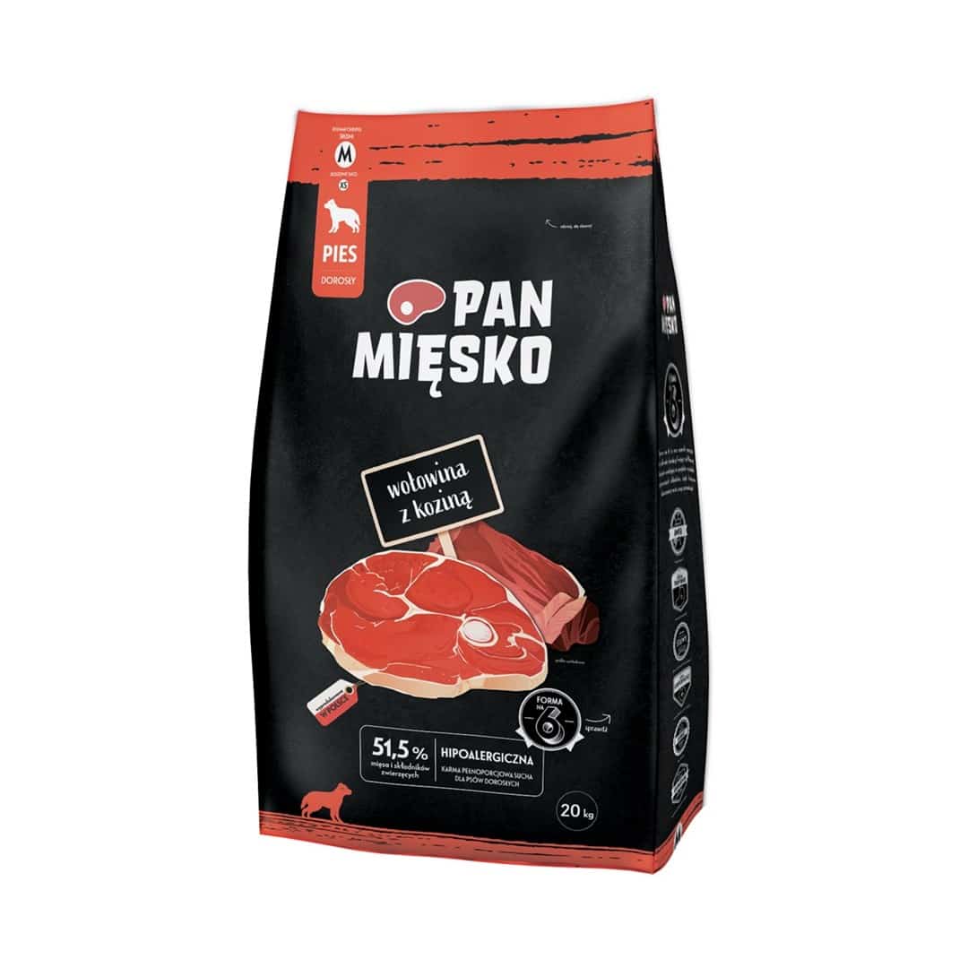 Pan Mięsko Wołowina z koziną 20kg