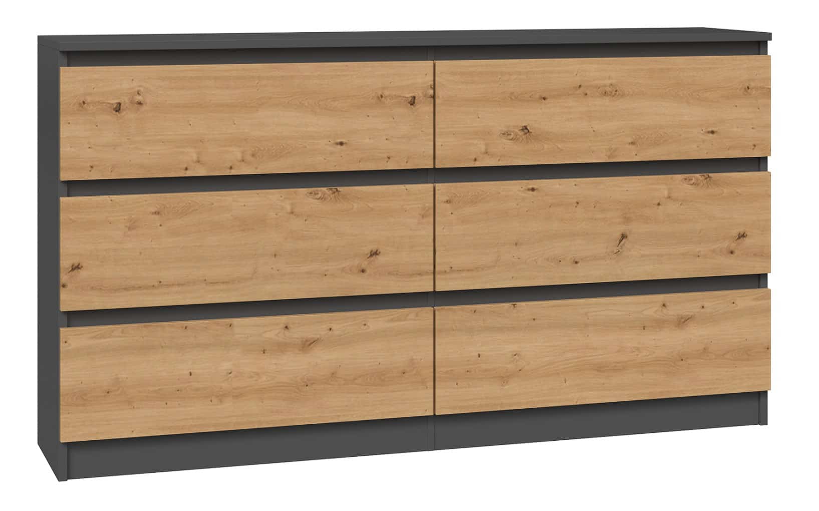 Komoda M6 140 Antracyt/Artisan 138x40x77cm