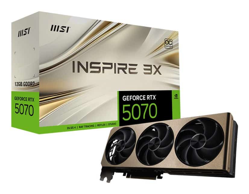 Karta graf. MSI RTX 5070 12G INSPIRE 3X OC