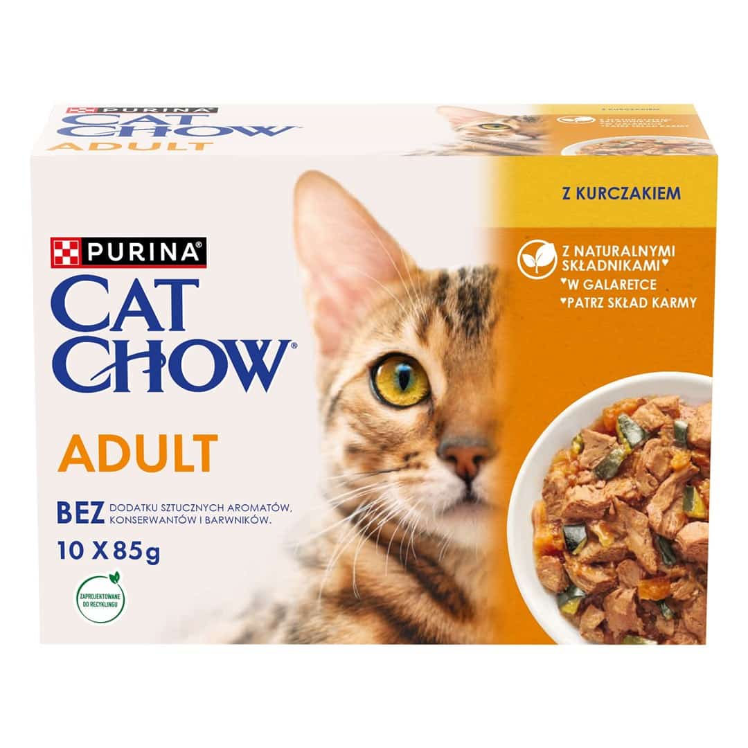 PURINA Cat Chow Kurczak, cukinia - 10x85 g