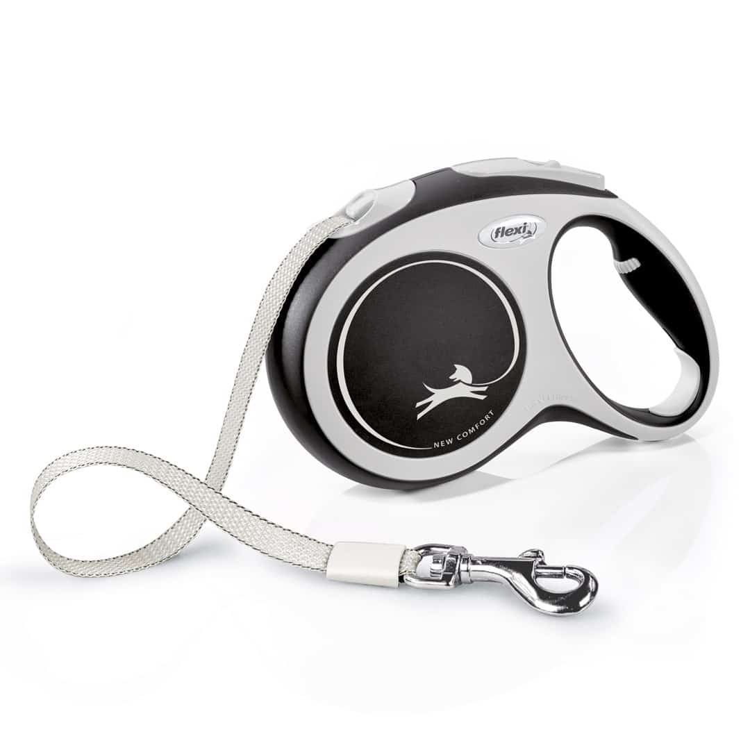 Smycz flexi New Comfort L 8m - czarna, do 50kg