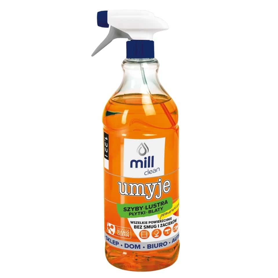 MILL CLEAN UMYJE Płyn do mycia szyb 1,22l Pomarańczowy