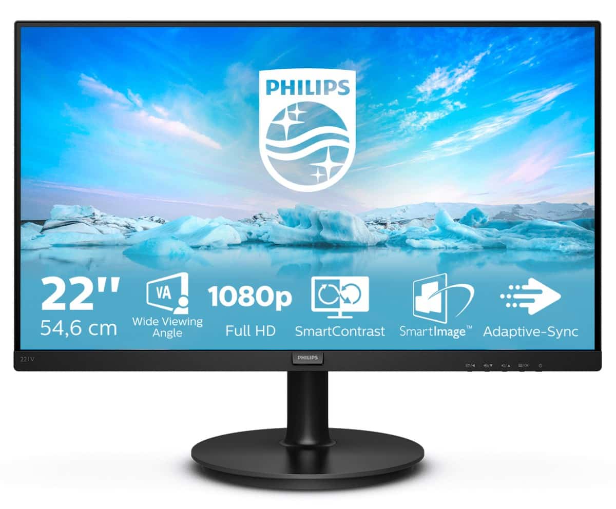 Monitor Philips 221V8A/00 21,5" FullHD Czarny