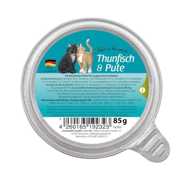 GranataPet Filet a la carte tuńczyk z indykiem 85g