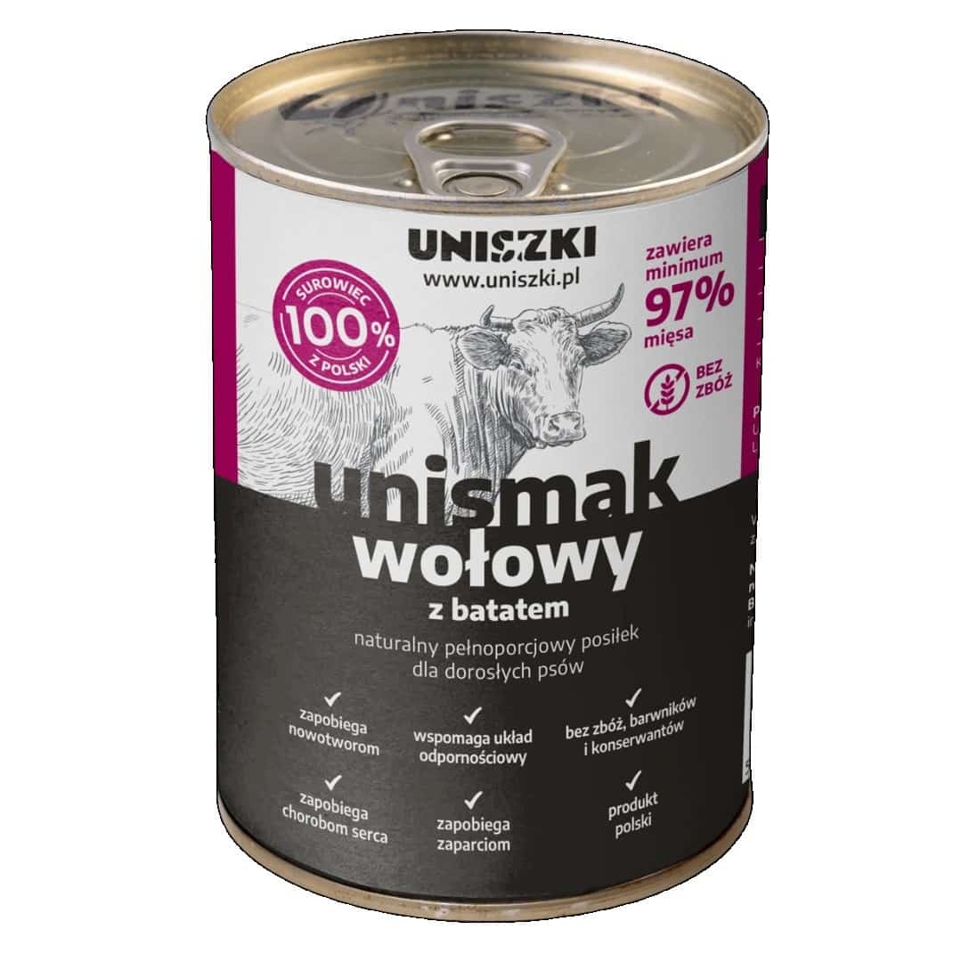 UNISZKI Unismak Wołowina 400g - Karma Mokra