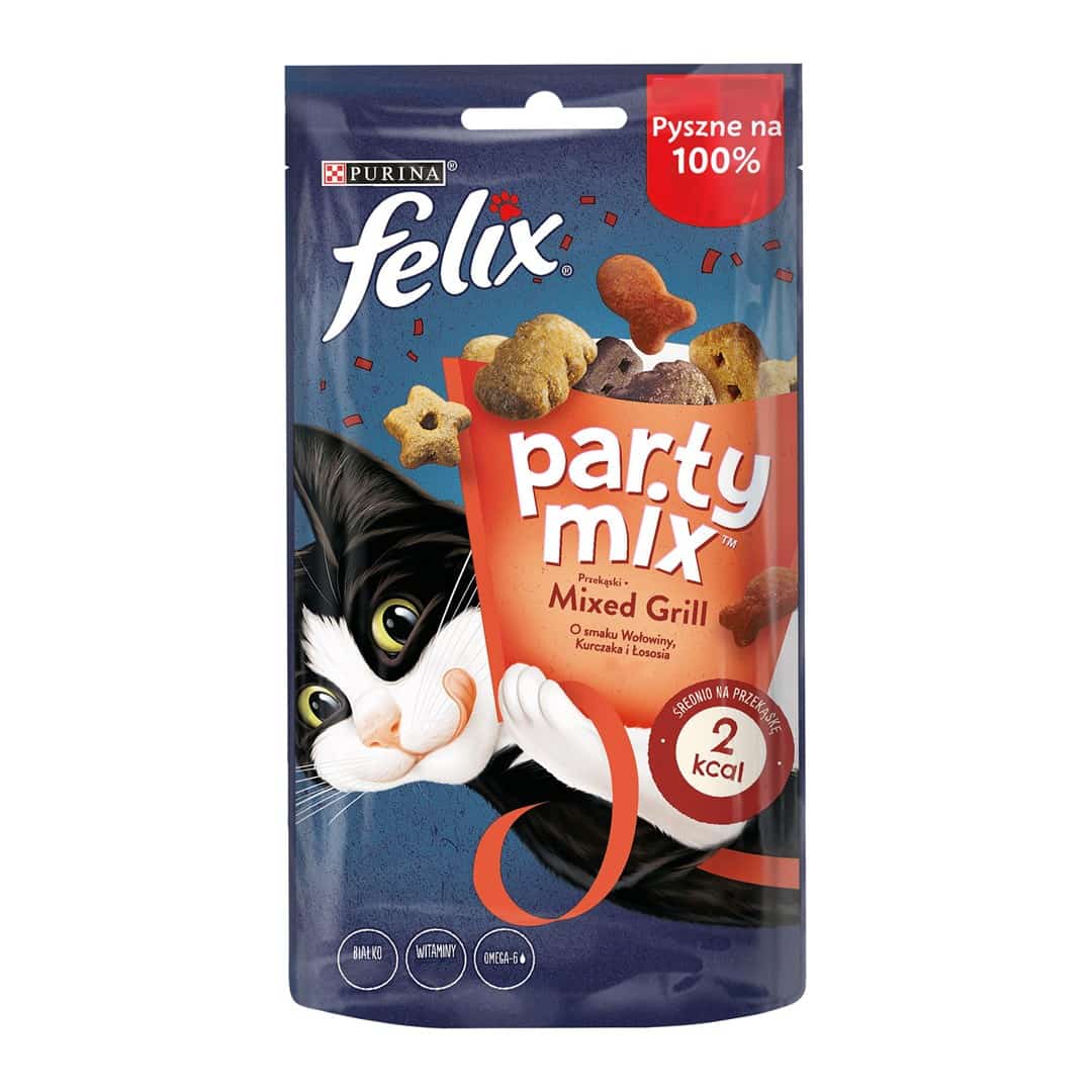 FELIX Party Mix Grill 60g - Ryby, Mix, Kurczak