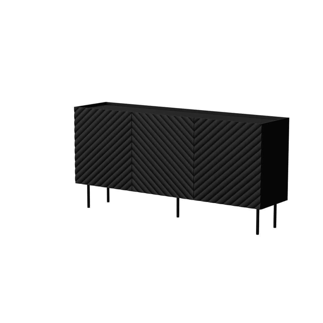 Komoda 3D LUCCA 165x40x80 czarny