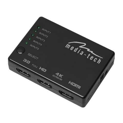 Switch Media tech MT5207 - Przełącznik Czarny