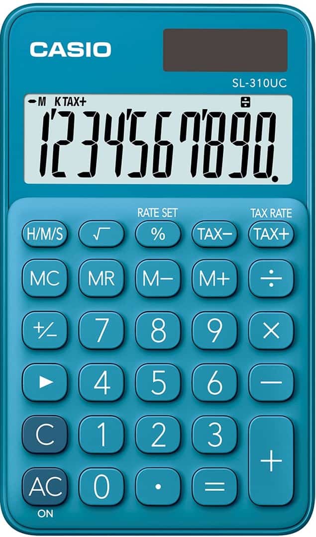 CASIO KALKULATOR KIESZONKOWY SL-310UC-BU NIEBIESKI