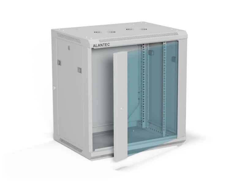 ALANTEC Szafa Wisząca 19" 12U, Drzwi Szkłane, Szara