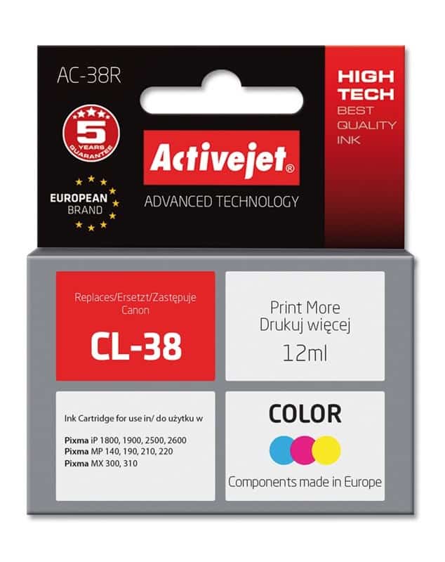 Tusz Activejet AC-38R (12 ml) dla Canon PIXMA