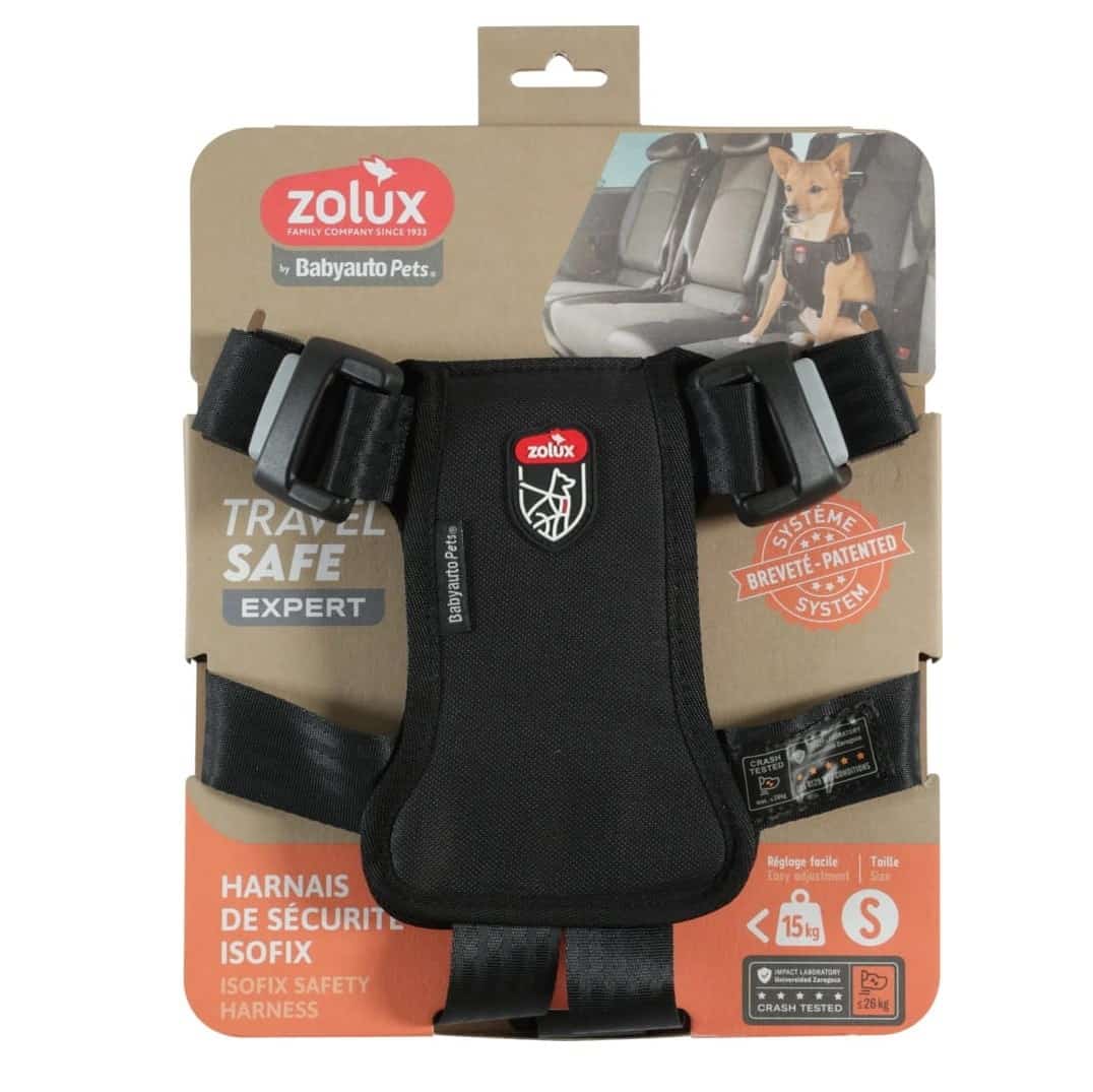 ZOLUX Szelki TRAVEL SAFE S czarne 1-1,9 kg