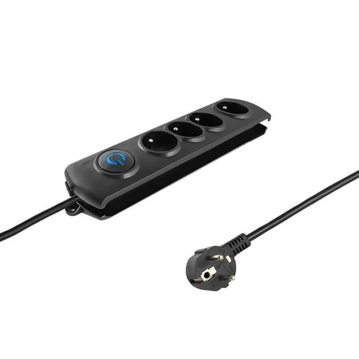 Listwa zasilająca Qoltec 50104, 1,5m, czarna