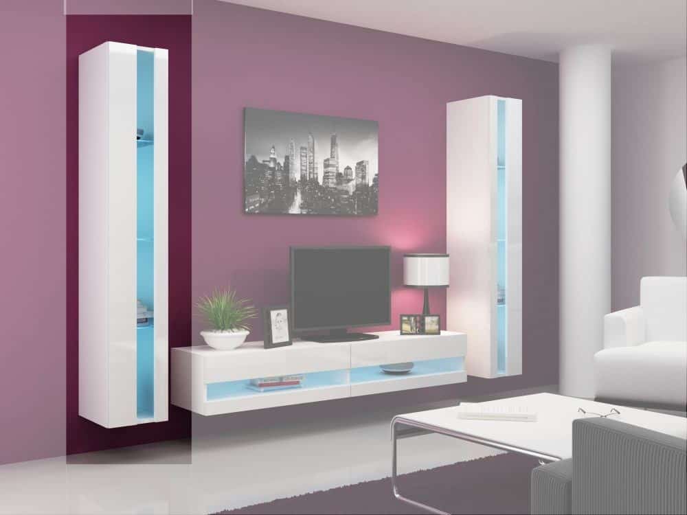 Regał Vigo New 180x40x30 biały połysk