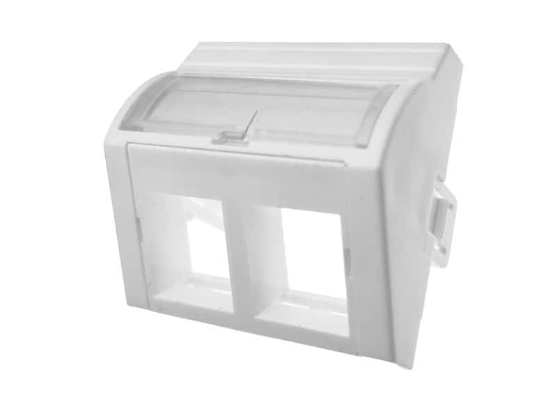 Adapter kątowy Alantec 45x45 z dwoma gniazdami RJ45