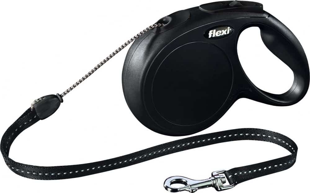 Smycz flexi New Classic M 8m, czarna, 20kg