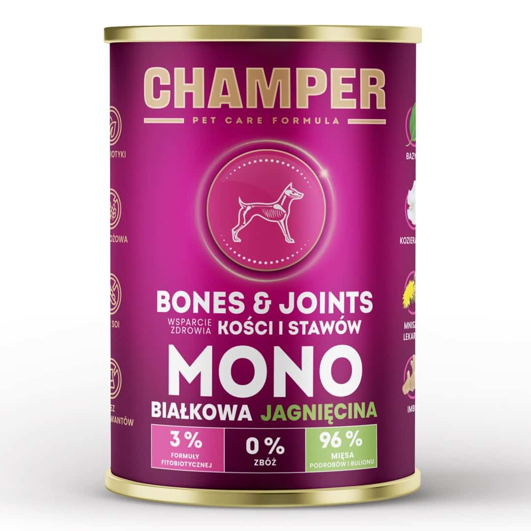 CHAMPER BONES&JOINTS Monobiałkowa jagnięcina 400g