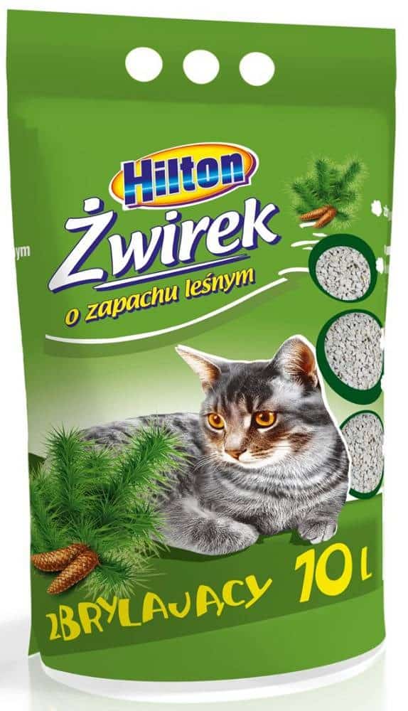 HILTON Bentonitowy Żwirek Leśny - 10 l