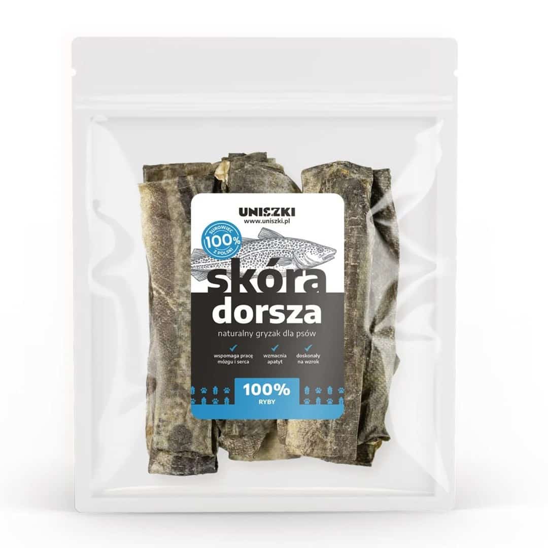 UNISZKI Skóra dorsza 100g dla zwierząt