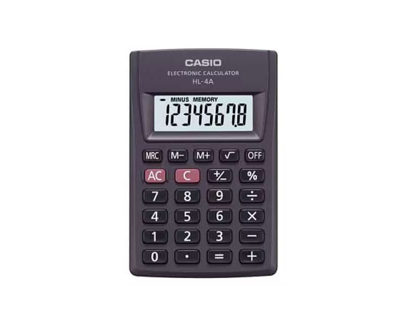 CASIO Kalkulator kieszonkowy HL-4A-B 8-cyfrowy