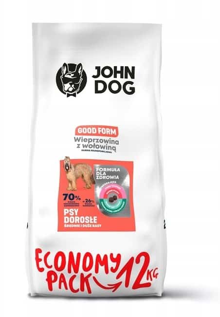 John Dog GOOD Adult wieprzowina z wołowiną 12kg
