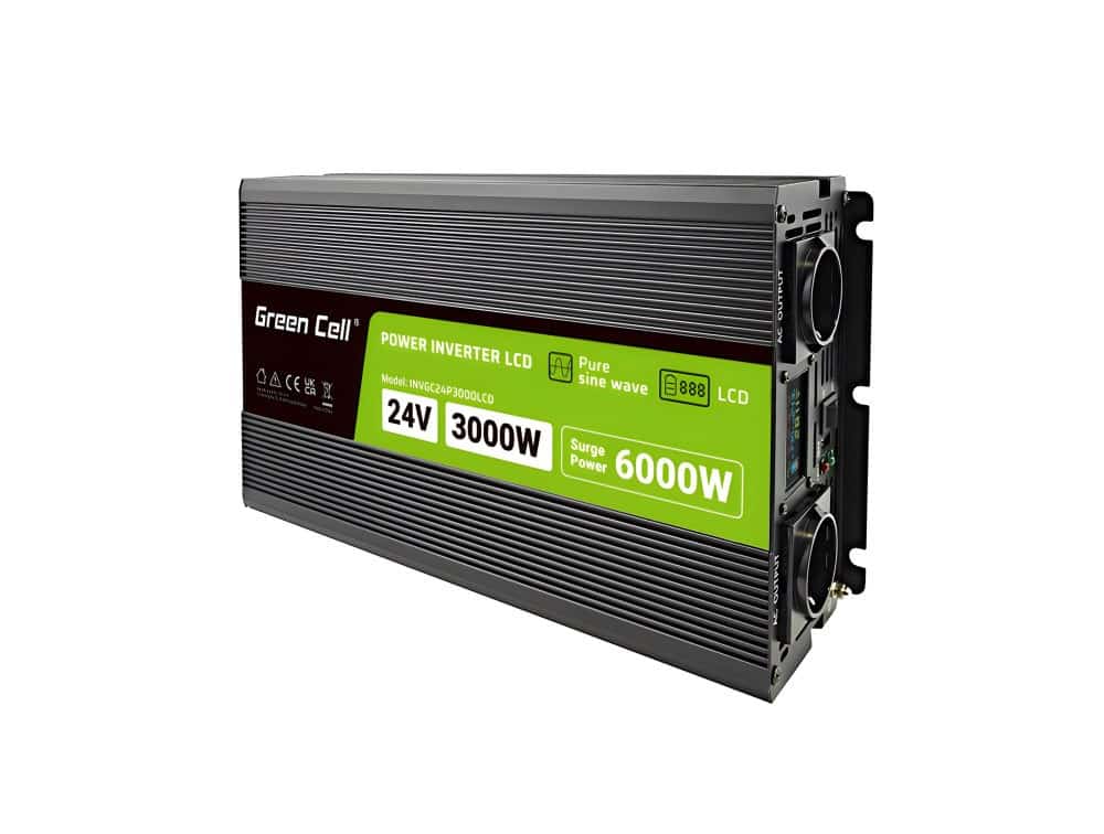 GREEN CELL INVGC24P3000LCD Przetwornica 24V 3000W