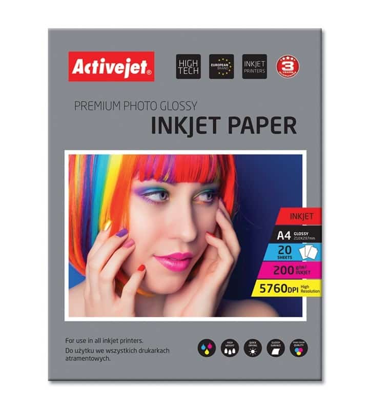 Activejet AP4-200G20 Papier Błyszczący A4 (20 szt.)