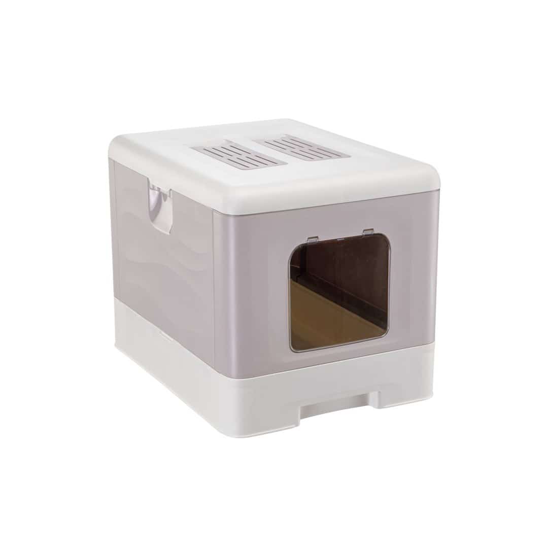 FERPLAST SAHARA TOILET GREY PINK kuweta dla kota