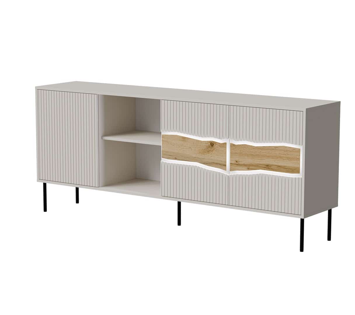 Komoda INSERTO 3D1W 190x40x80 kaszmir + LED