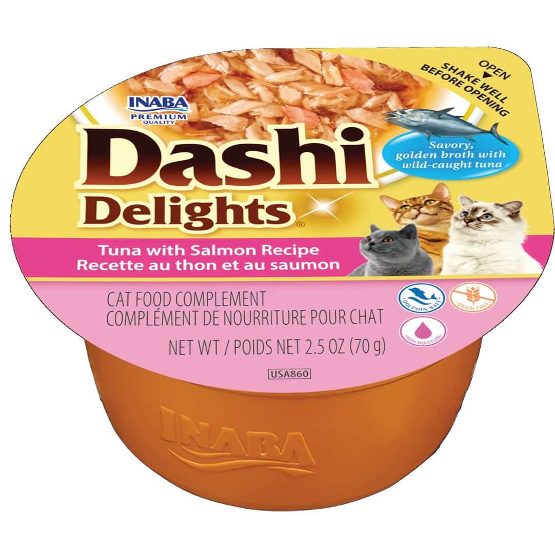 Mokra karma dla kota INABA Dashi Delights z tuńczykiem i łososiem 70g