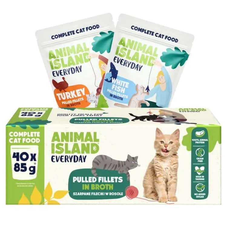ANIMAL ISLAND Indyk Biała Ryba 40x85g