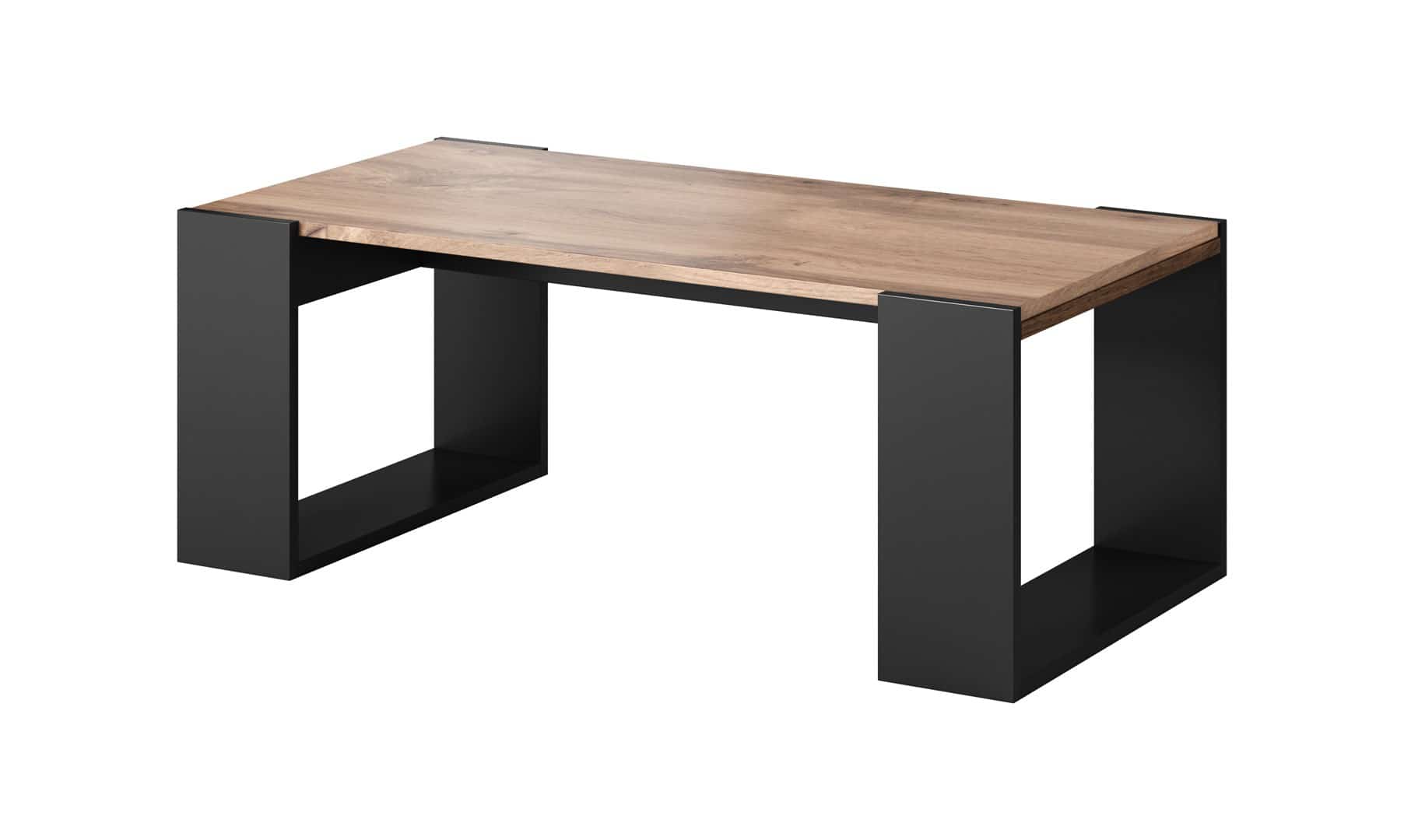 Ława WOOD 120x55x46 dąb wotan + antracyt