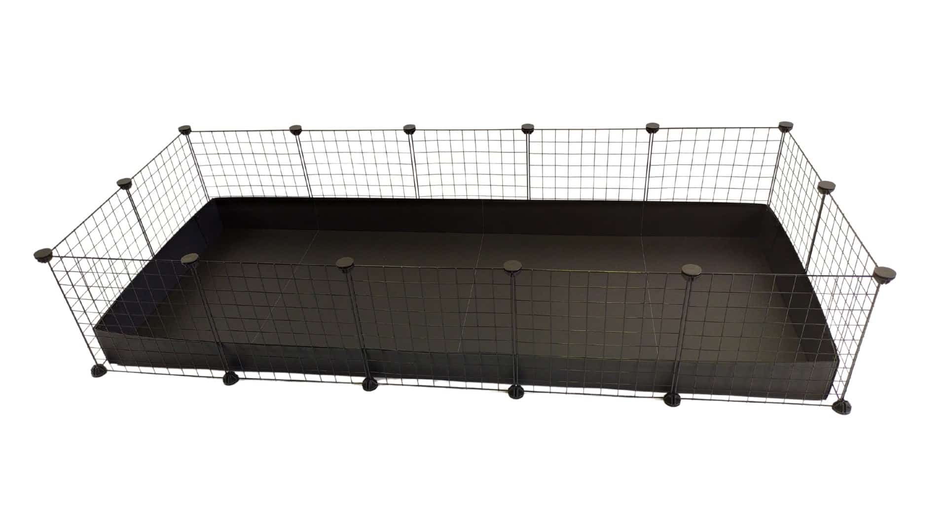 C&C Klatka modułowa 5x2 czarna, 180 x 75 x 37 cm