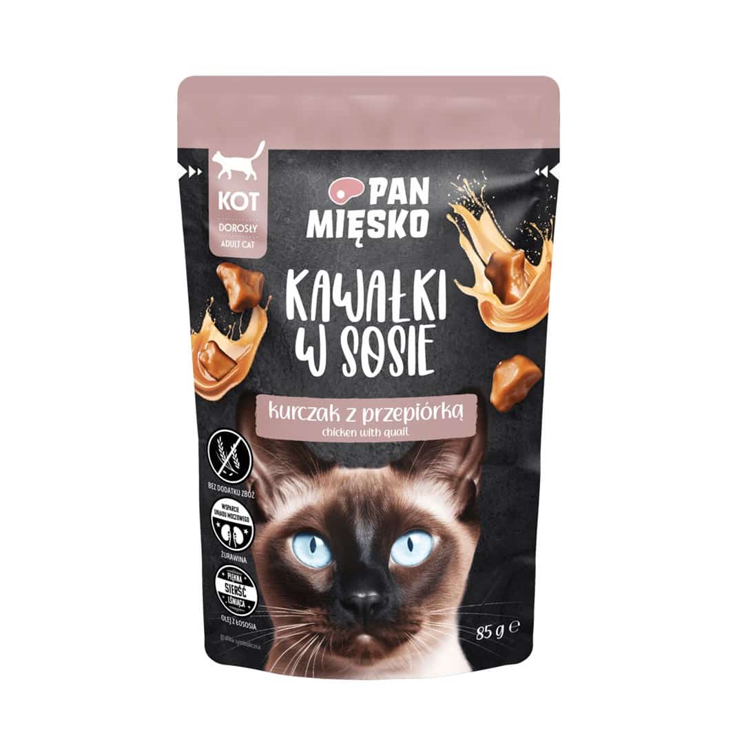 PAN MIĘSKO Kawałki w sosie Kurczak z przepiórką - 85g
