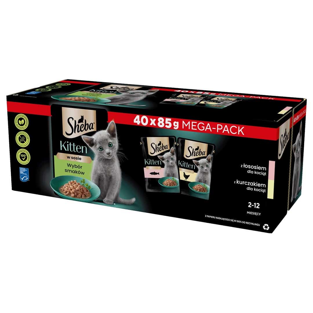 SHEBA Nature's Collection Junior Kurczak/Łosoś 40x85g