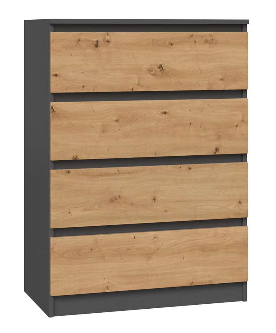 Komoda M4 70x40xH97 antracyt/dębowy