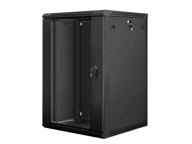 Szafa rack Lanberg WF01-6618-10B, 18U, czarna