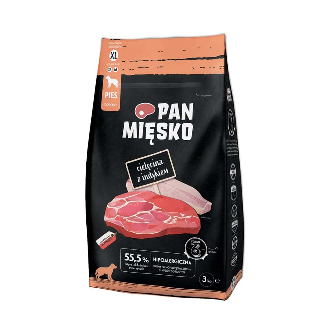 Pan Mięsko Cielęcina z indykiem sucha 3kg
