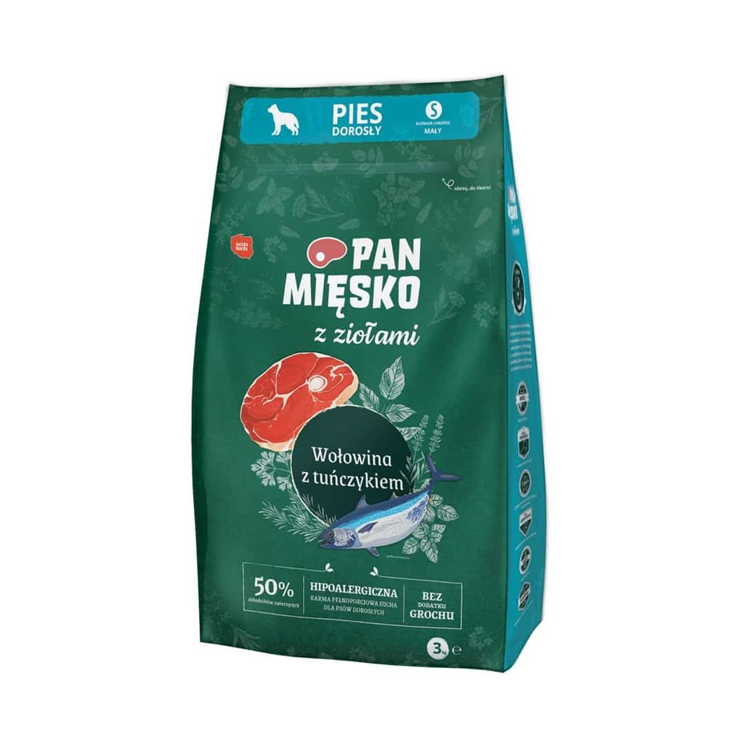 Pan Mięsko Karma sucha Wołowina z tuńczykiem 3kg