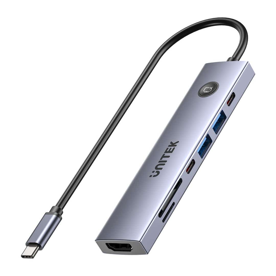 UNITEK HUB USB-C 7W1 PD 100W HDMI 2.0