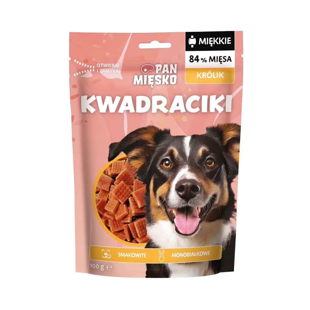 Pan Mięsko Przysmak Kwadraciki Królik 100g