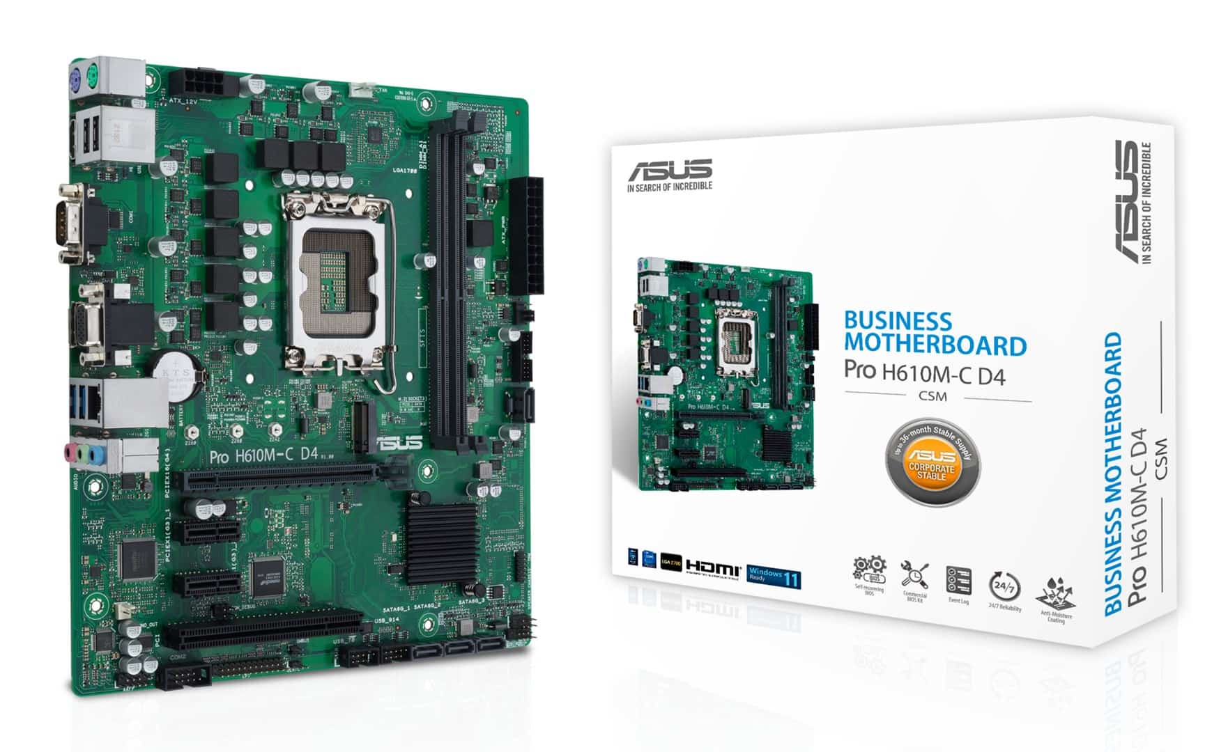 Płyta główna ASUS PRO H610M-C D4-CSM Socket-1700
